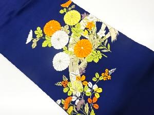 片輪車に秋草模様刺繍名古屋帯